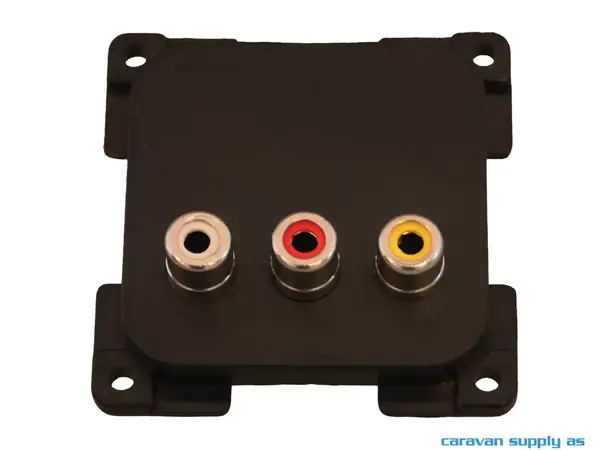 Uttak audio/video C-Line u/ramme svart 50x50mm 