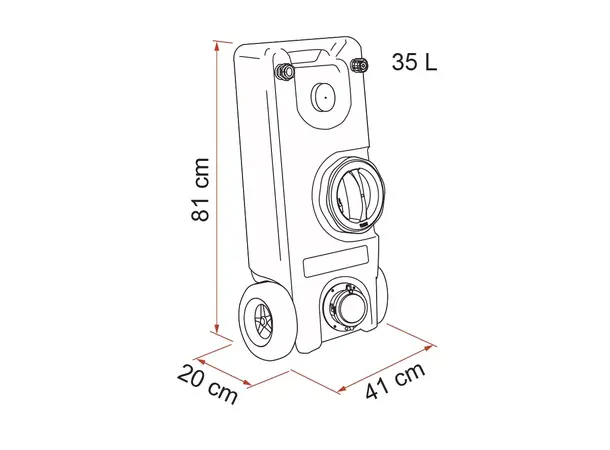 Fiamma spillvann rulletank 40 L | Caravan.no