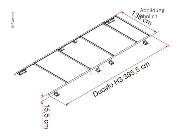 Fiamma takstativ for Ducato H3 – 05808-03 | Caravan.no