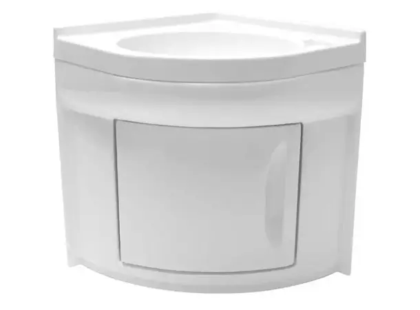 Hjørneservant 418x418x510 mm – Med skap | Caravan.no