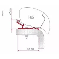 Fiamma markiseadapter Hymer 490 cm Til Fiamma F65 og F80