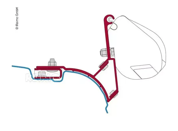 Fiamma markiseadapter til F35 Pro VW T5/T6 uten takrails 