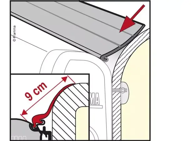 Fiamma Kit Rain Guard L 550 cm 98655Z016 