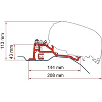 Fiamma adapter Skyroof til F80 Fiat Ducato fra 7/2006