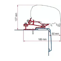 Fiamma markiseadapter til F80 Rapido C Line 450 cm
