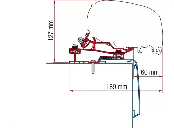 Fiamma markiseadapter til F80 Rapido C Line 450 cm 