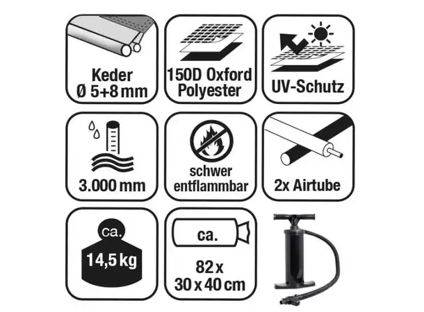 Frittstående telt Tour Breeze Air Large H 250-280 cm 