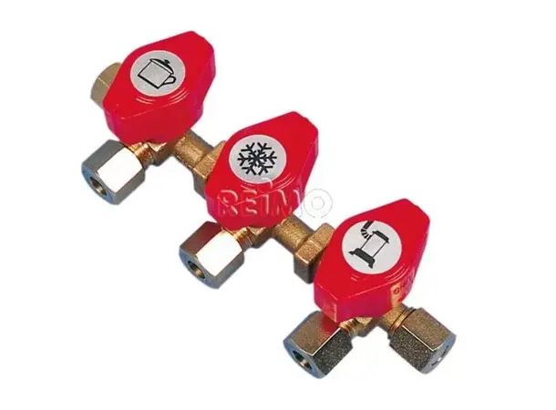 Gassventilblokk vk3, 3x inngang 8 mm | Caravan.no